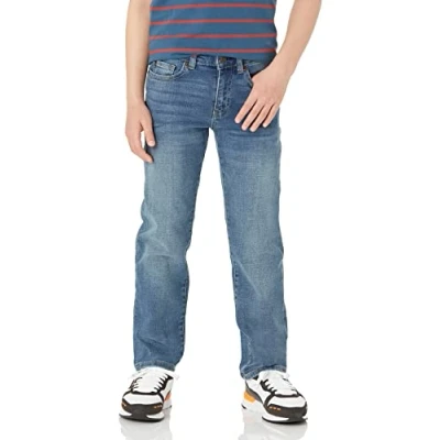 Image de Amazon Essentials Jean Classique à Coupe Standard Garçon, Délavé Clair, 5 Ans