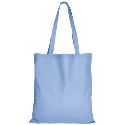 Image de TEXXILLA Lot de 10 sacs en coton Certifié Oeko TEX 100 Avec deux anses longues 38 x 42 cm Sac toile jute Non imprimé Couleur : bleu ciel Dimensions pièces
