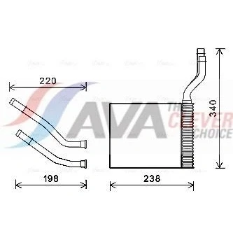 Image de AVA COOLING SYSTEMS FD6464 Radiateur De Chauffage avec tuyau