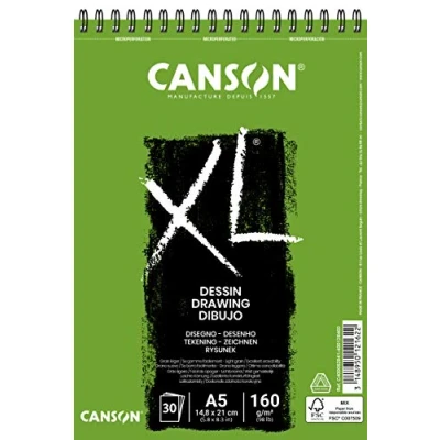 Image de CANSON XL Dessin Album spiralé 30 feuilles A5 160g/m² Blanc