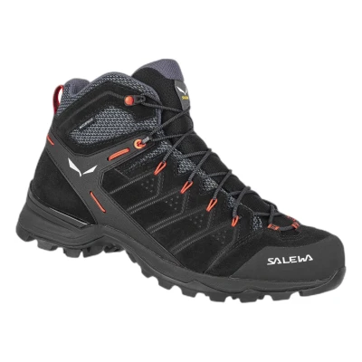 Image de Salewa MS ALP MATE MID WP Bottines à lacets, Homme, Taille: 45, Black out fluo orange Cuir