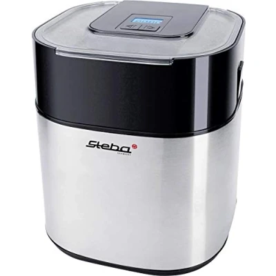 Image de STEBA 056000 IC30 Sorbetière 1,5 L 9,5 W Boîtier en Inox et noir
