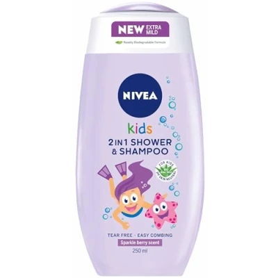 Image de Nivea Kids 2 EN 1 Douche &amp; Shampooing Fruits Rouges