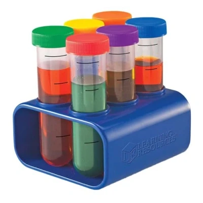Image de Learning Resources tubes à essai géants pour la science primaire (lot de 6) avec support, tubes, enfants, set chimie partir 3 ans