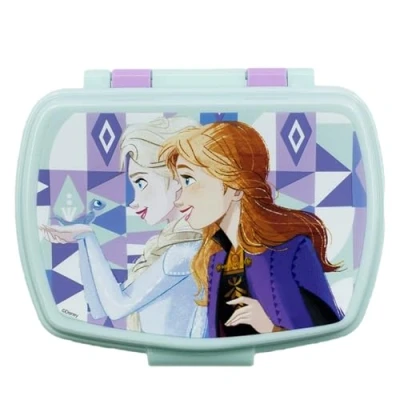 Image de ALMACENESADAN 4579 Boîte à sandwich rectangulaire multicolore Produit en plastique réutilisable Sans BPA Dimensions intérieures 16,5 x 11,5 5,5 cm (Disney Frozen)