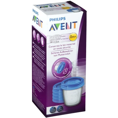 Image de Avent Pots de conservation pour lait maternel 180 ml