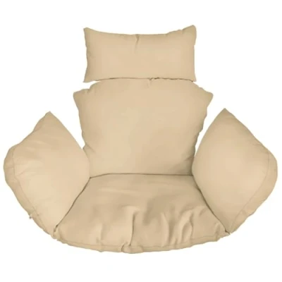 Image de Suspendu Hamac Chaise Coussins, Imperméable Siège de Rembourrage pour Patio Jardin, Balançoire Panier Coussin Siege One Size, Polyester Filling, Beige [114]