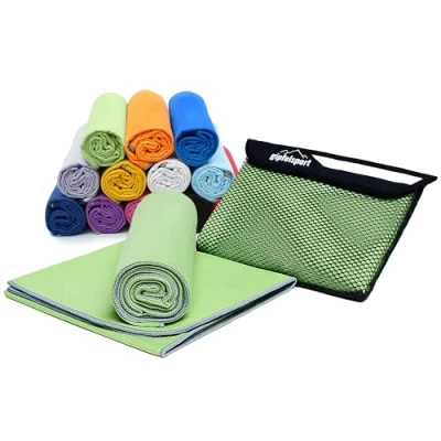 Image de gipfelsport Serviette en Microfibre Vert 1x XL(180x80cm)