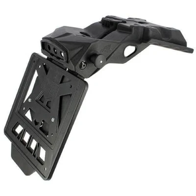 Image de Support de plaque d&#039;immatriculation compatible avec Yamaha Tenere&#039; 700 2019 2024 noir Revolution Rtech Integra T7 réglable