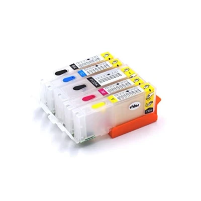 Image de vhbw Cartouches d&#039;encre Vide Multicouleurs Compatible avec Canon Pixma IX6850, IX6800, MG5400 imprimante CISS (compatiblepack de 5, + Puce)