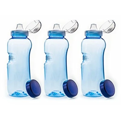 Image de Greiner Lot de 3 gourdes en Tritan / BPA 0,5 l avec couvercle rabattable