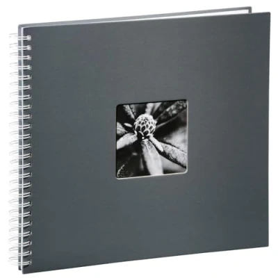Image de Hama Album Photo &quot;Fine Art&quot; (format 36 x 32 cm, 50 pages blanches, à spirale) Gris