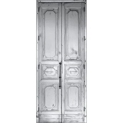 Image de Trompe l&#039;oeil porte Adhésif Manoir, Polyvinyle, Blanc, 83 x 0, 1 204 cm