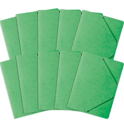 Image de Lot de 10 chemises A4 en caoutchouc Bantex Vert