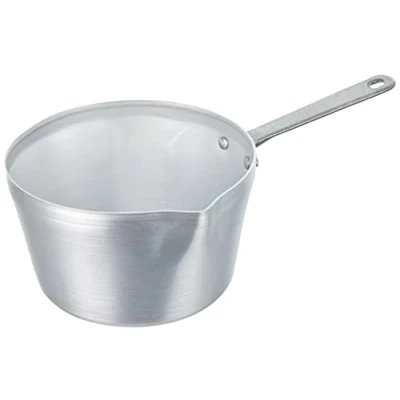 Image de Pentole Agnelli Casserole Conique avec Bec verseur, en Aluminium BLTF, dotée d&#039;une poignée Acier Inoxydable argenté 14 cm Argent
