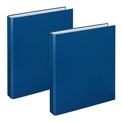 Image de VELOFLEX A114105 classeur à anneaux Basic, DIN A4, 2 pièces, bleu, hauteur de remplissage 25 mm, avec mécanisme