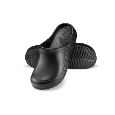 Image de ESTRO Sabot de Jardin Femme Mules Plastique Léger Gomme Chaussures Sabots Femmes F07 (37 EU, Noir)