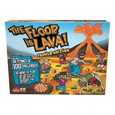 Image de Goliath The Floor is Lava Le Sol Est de La Lave Edition Famille Jeu Société Fun Familial Interactif 10 Jeux Proposés Dès 3 Joueurs A Partir 5 Ans, Vert