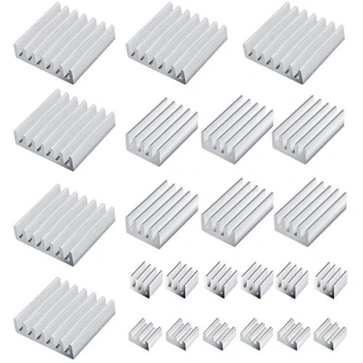 Image de 24 Pcs Dissipateurs de Chaleur pour Raspberry Pi 4 Modèle B Aluminium avec Ruban Adhésif Thermo conducteur 4B ensemble du dissipateur thermique