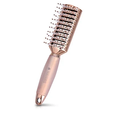 Image de Navaris Brosse à Cheveux Squelette Démêlante avec Picots Espacés et Manche Antidérapant Coiffage Styling Brushing Tous Types