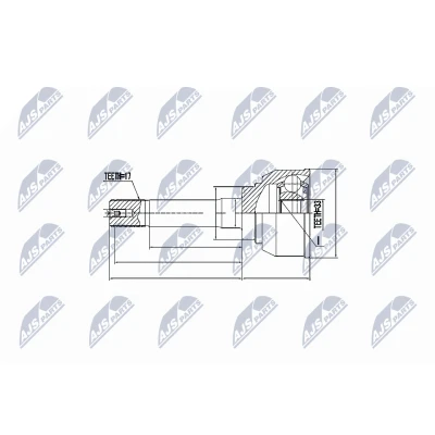 Image de Jeu de joints, arbre transmission NTY NPZ IS 007
