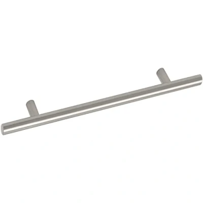 Image de OBF Grimme 8514210096 Poignée d&#039;armoire Cristo de meuble (Barell) Ø 12 mm creux Largeur 176 en acier inoxydable brossé Argenté Espacement 96