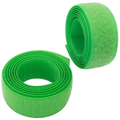 Image de AERZETIX C65939 Bande/rouleau de scratch 25 mm 1 mètre auto agrippant organisateur/serre câbles ruban sac vêtement attache sangle couleur: vert pomme en polyamide et polyester