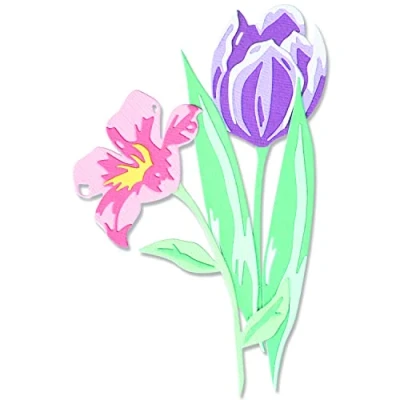 Image de Sizzix Thinlits Die Set 11PK Fleurs de printemps superposées par Lisa Jones, 665812 Taille Unique Multicolore