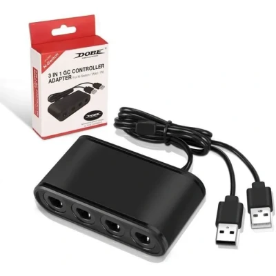 Image de Gamecube Controller Adapter, Adaptateur Manette pour Super Smash Bros avec 4 Ports Wii U, Nintendo Switch