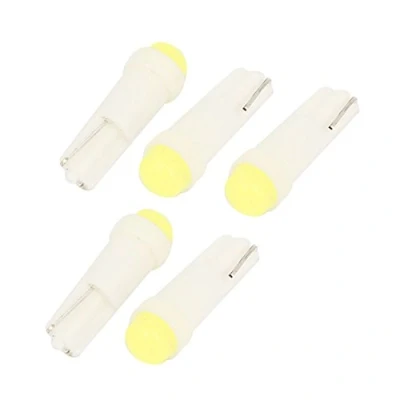 Image de sourcingmap 5 Pcs 12V T5 Ampoule Blanche LED Cale Intérieur Voiture Lampe du Tableau de Bord