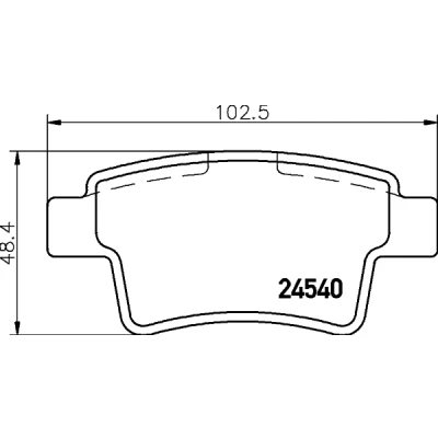 Image de HELLA 8DB 355 013 361 Jeu de plaquettes frein non préparé pour indicateur d&#039;usure avec vis d&#039;étrier accessoires CITROËN: C4 Picasso 1