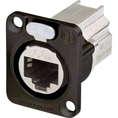 Image de Neutrik NE8FDX P6 B Embase etherCON au format D, CAT6, noir