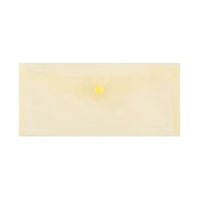 Image de Pochette Enveloppe DONAU Fermeture Bouton PP 180 Microns Jaune / Type Enveloppe/Type Avec Bouton/Index B.d. Matériau PP/Couleur Jaune/Format DL/épaisseur (mm) 180µm