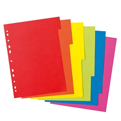 Image de Herlitz 11078078 Intercalaire en carton manille A4 avec 6 parties Multi couleur