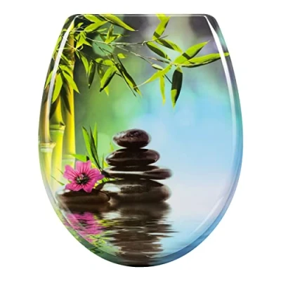 Image de WOLTU Couvercle de WC avec SoftClose fonction,Abattant en Duroplaste Siège toilette Design Déco,WS2589