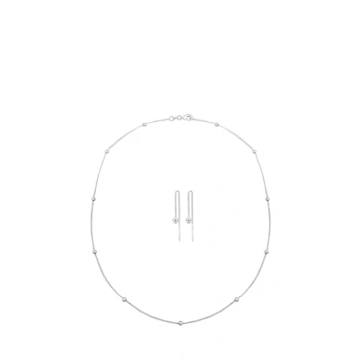 Image de Elli SET GEO Kugel Minimal Basic Boucles d&#039;oreilles, Femme, Taille: 45, Silber