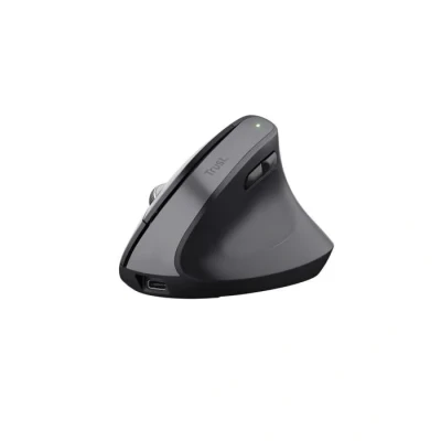 Image de Trust Bayo+ Souris Ergonomique sans Fil Bluetooth + RF 2.4GHz, Prévention Syndrome de la et Epicondylite, 50% Plastiques Recyclés, Verticale Rechargeable Multi appareils, Blanc