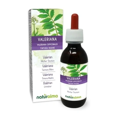 Image de Valériane (Valeriana officinalis) racines Teinture Mère sans alcool Naturalma Extrait liquide gouttes 120 ml Complément alimentaire Végétalien ou végan