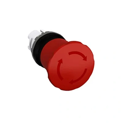 Image de abb entrelec Poussoir urgence 40 mm mpet4 10R réarmement Tour Rouge