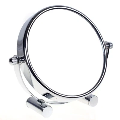 Image de HIMRY Miroir de Maquillage/Miroir cosmétique, pivotant à 360 Double Face : Normal et grossissement x10.Miroir sur Pied, Rasage, Salle Bain, chromé, KXD3104 x10
