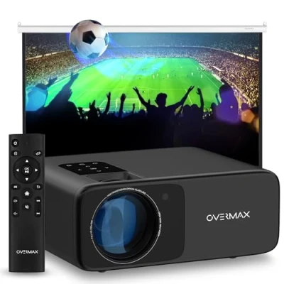 Image de OVERMAX Multipic 4.2 Vidéoprojecteur Natif 1080p Full HD, projecteur jusqu&#039;à 200&quot;, Home cinéma Compact 4500 lumens, WiFi, Bluetooth, Panneau de Commande Tactile, Format d&#039;image: 16:9, 4:3