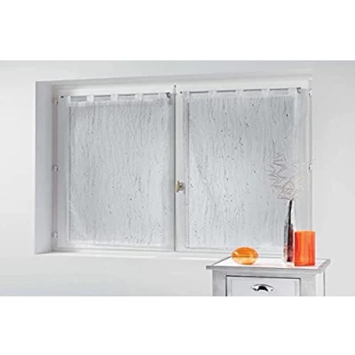 Image de douceur d&#039;interieur 1626526 Paire, Polyester, Blanc, 2 x 90 CM