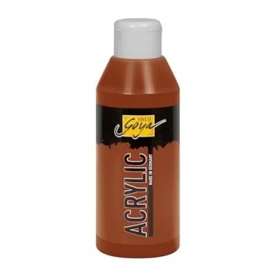 Image de Kreul 84224 Solo Goya Acrylic Brun foncé, Flacon de 250 ML, Peinture Acrylique crémeuse Polyvalente qualité étude, à Base d&#039;eau, séchage Rapide et Mat