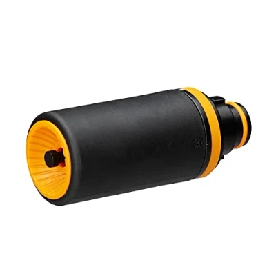Image de Fiskars Tête de Pistolet Pulvérisateur pour Douches multiples, à 2 Fonctions, avec Schéma Jet et Rinçage, Débit réglable en continu, Taille universelle, Noir/Orange, 1059236