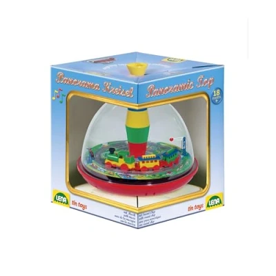 Image de Bolz panoramique Ø 19 cm. Volant en Plastique, Pompe Classique, Toupie Musique avec Locomotive, Gyroscope piédestal, Développe l&#039;apprentissage pour Enfants à partir de 18 Mois, 6790, Coloré 52120
