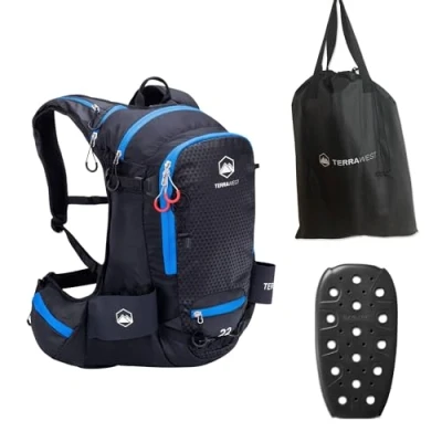 Image de TerraWest Core 22 Sac à dos de ski (réflecteur Recco installé), Nuit foncée/bleu, taille unique