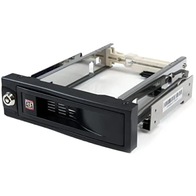 Image de StarTech.com Rack Mobile Hot Swap Sans Plateau de 13,3cm pour Disque Dur 3,5 pouces, Boîtier Fond Panier SATA Interne, Baie Verrouillable (HSB100SATBK)