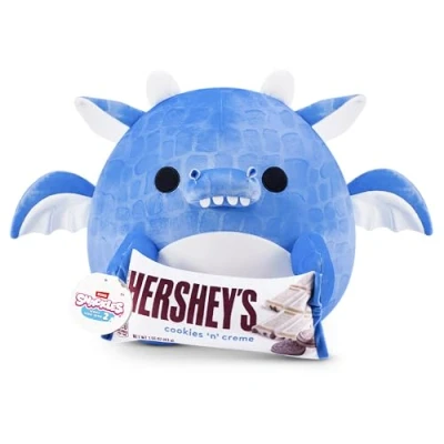 Image de Snackles Series 2 Wave 2, Snack Swap, Dragon, 20 cm by ZURU Cuddly Squishy Comfort Plush with License Brand Accessory (Dragon, Hershey&#039;s Cookies &#039;n&#039; Creme)