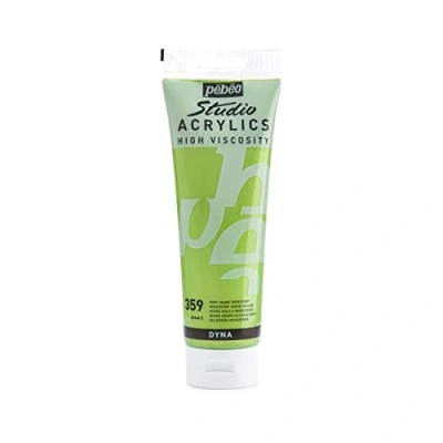 Image de Pébéo Acrylique Fine Studio Acrylics Peinture Vert Jaune Iridescent 250 ml 169359