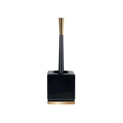 Image de Spirella Brosse WC avec Support Céramique Roma Noir &amp; Or